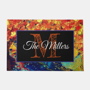 Personalized doormat colourful