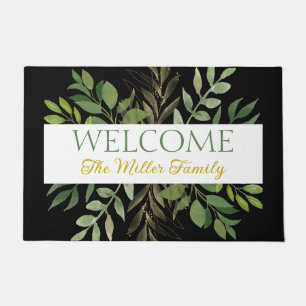 Personalized doormat floral personalized