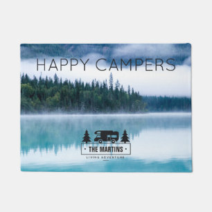 Personalized Doormat Nature Happy Campers Lake