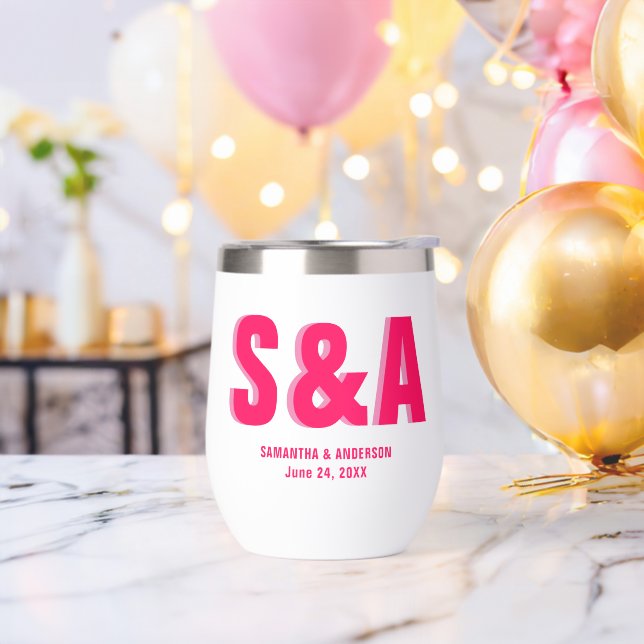 Personalized Double Shadow Monogram Wedding Favour (Bachelor Party)