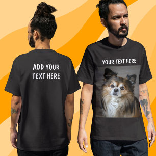 Personalized Double Sided Photo And Text T-Shirt