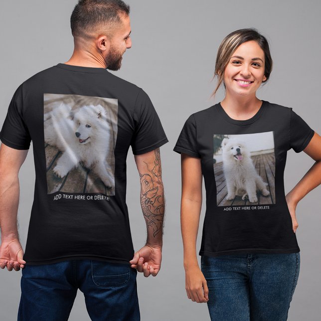 Personalized Double Sided Photo Text T-Shirt (Creator Uploaded)