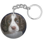 Personalized Double Sided Puppy Dog Pet Key chain