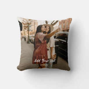 Personalized Double-Sided Two Photos Throw Pillow