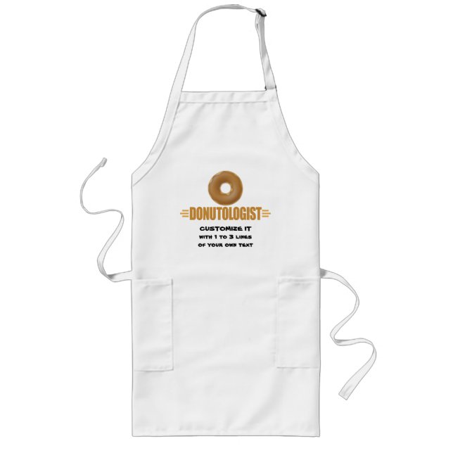 Personalized Doughnut Long Apron (Front)