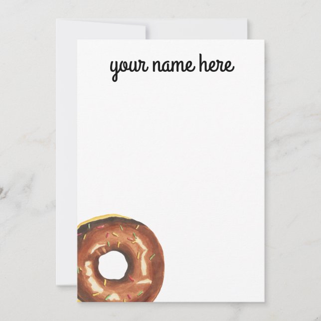 Personalized Doughnut Notecards (Front)