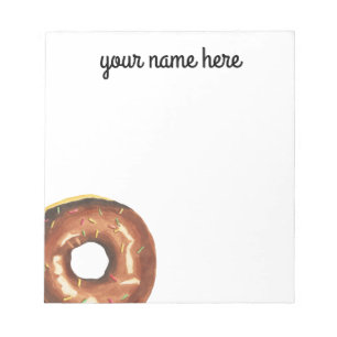 Personalized Doughnut Notepad