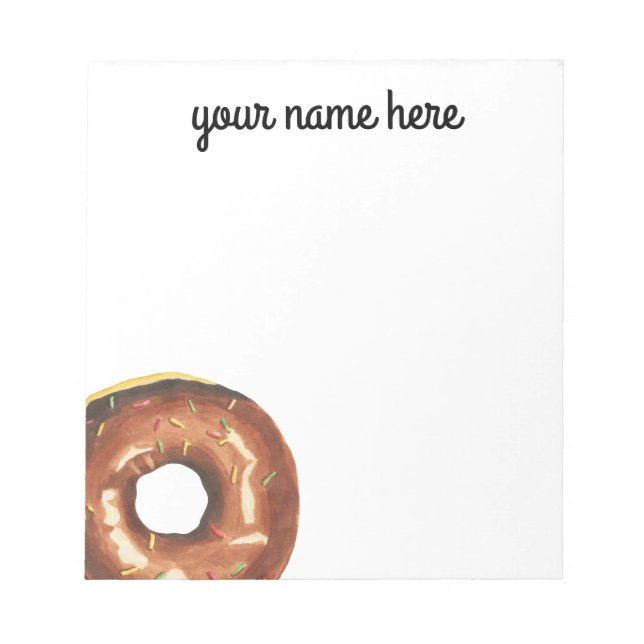 Personalized Doughnut Notepad (Front)