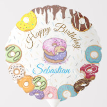 Personalized Doughnut Party Balloons