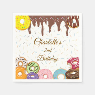 Personalized Doughnut Party Napkins