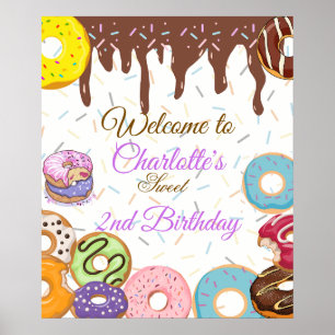 Personalized Doughnut Party Welcome Sign