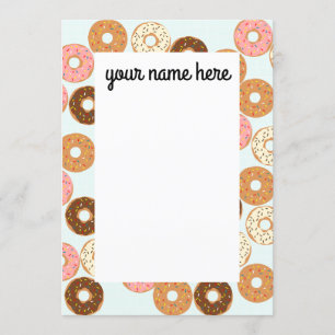 Personalized Doughnuts Notecards