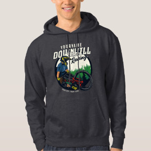 Personalized Downhill Racing Mountain Bike Trail   Hoodie