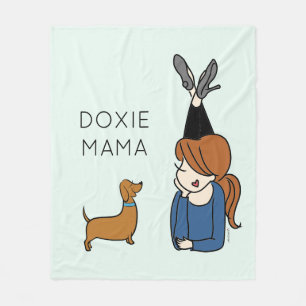 Personalized Doxie Mama Fleece Blanket