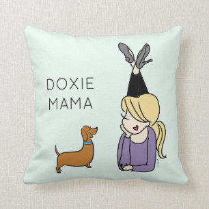 Personalized Doxie Mama Throw Pillow