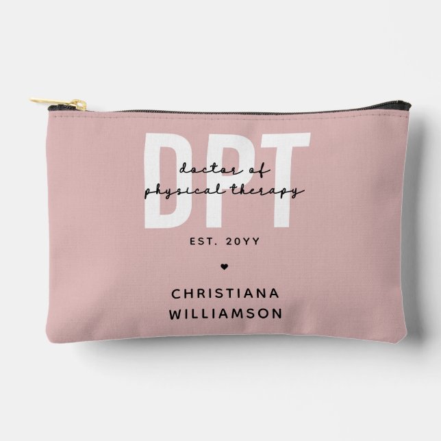 Personalized DPT Doctor of Physical Therapy Accessory Pouch (Front)