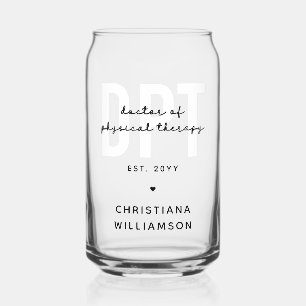 Personalized DPT Doctor of Physical Therapy Can Glass