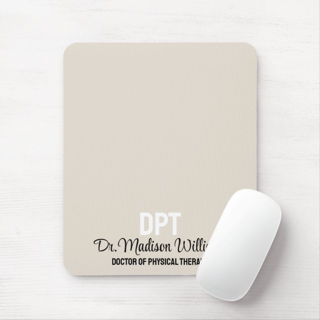 Personalized DPT Doctor of Physical Therapy Gift Mouse Pad (With Mouse)