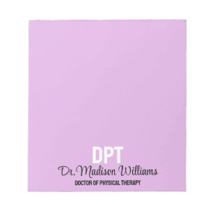 Personalized DPT Doctor of Physical Therapy Gift Notepad