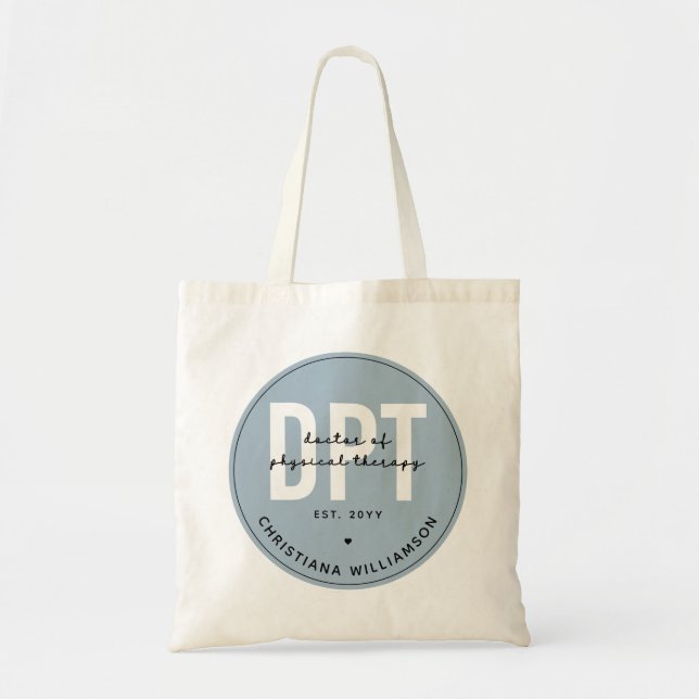 Personalized DPT Doctor of Physical Therapy Tote Bag (Front)