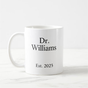 Personalized Dr Coffee Mug, name Ceramic Mug E