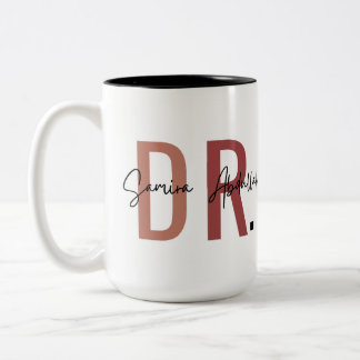 Personalized DR mug, Two-Tone Coffee Mug