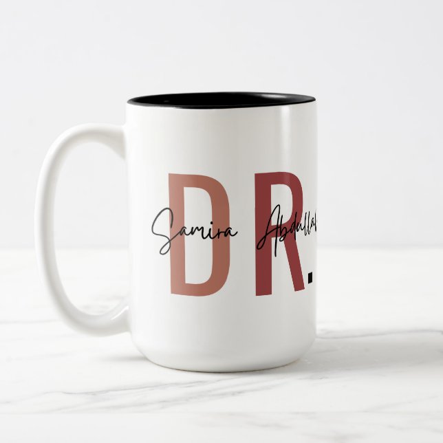 Personalized DR mug, Two-Tone Coffee Mug (Left)