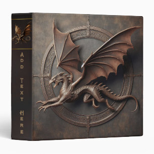 Personalized Dragon 3-Ring Binder