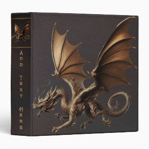 Personalized Dragon 3-Ring Binder