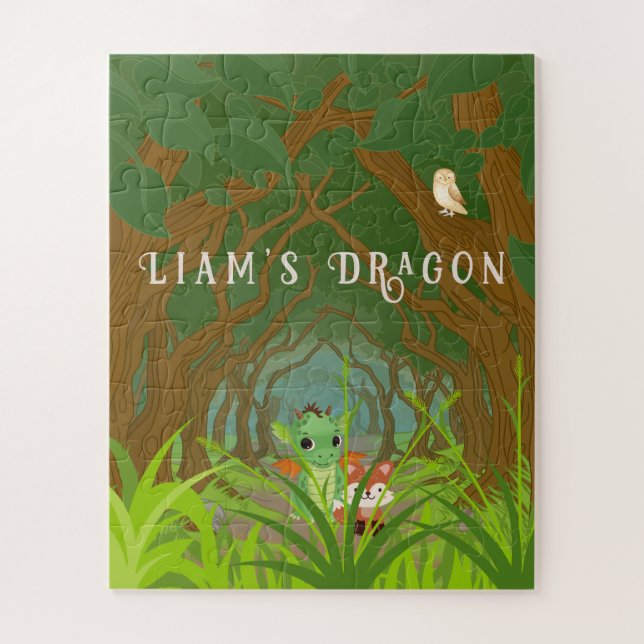 Personalized Dragon and Friend  Jigsaw Puzzle (Vertical)