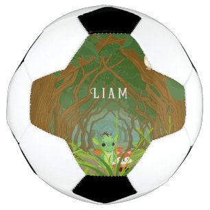 Personalized Dragon and Friend  Soccer Ball