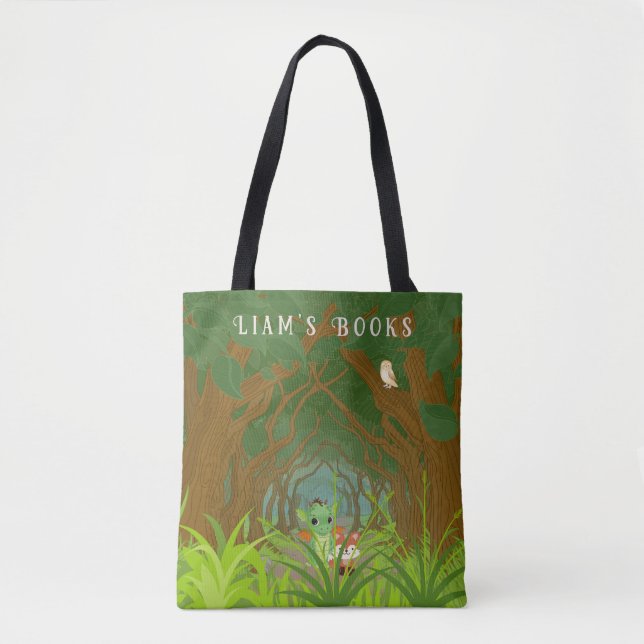 Personalized Dragon and Friend  Tote Bag (Front)