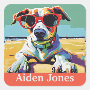 Personalized dragon stickers colourful