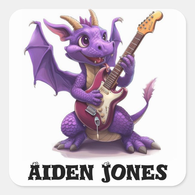 Personalized dragon stickers colourful (Front)