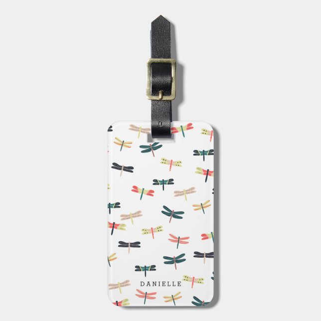 Personalized | Dragonflies Luggage Tag (Front Vertical)