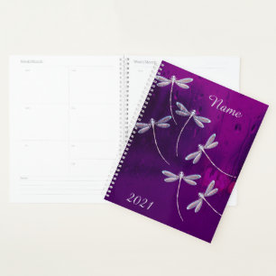 Personalized Dragonflies on water Planner