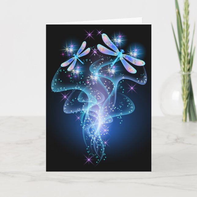 Personalized Dragonfly Christmas Card (Front)