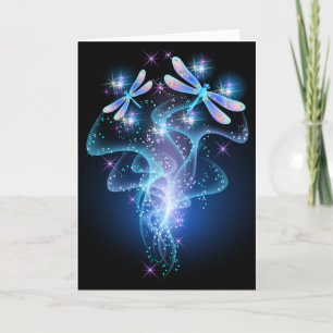 Personalized Dragonfly Christmas Card