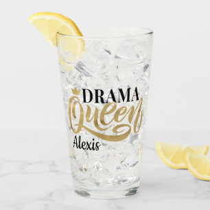 Personalized Drama Queen Glass