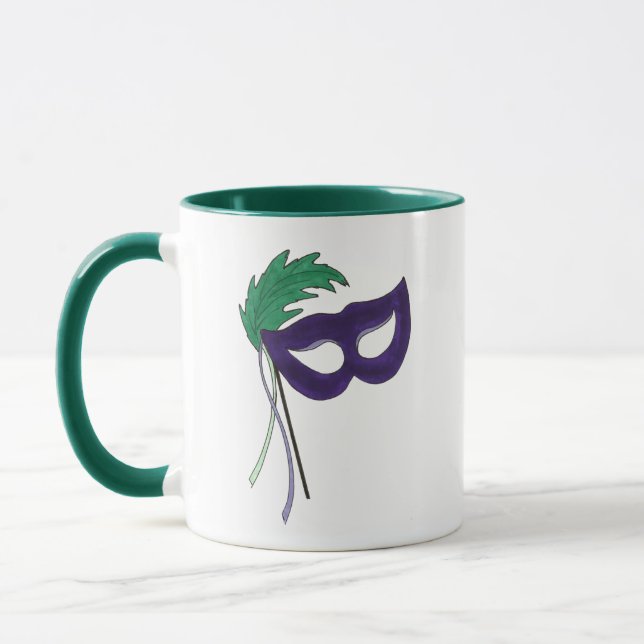 Personalized Drama Theatre Teacher Masquerade Mask Mug (Left)