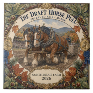 Personalized Draught Horse Pull Fryeburg Fair Main Tile