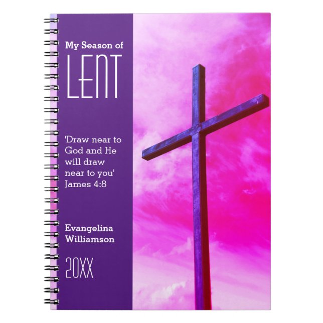 Personalized Draw Near To God Lenten Devotional Notebook (Front)