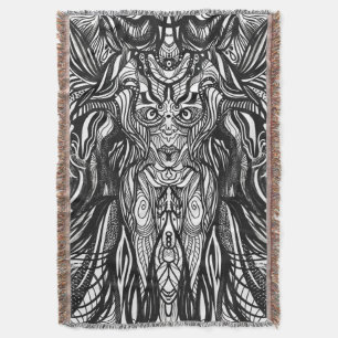 Personalized Drawing Owl Body  Throw Blanket