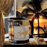 Personalized Dream Beach Photo Mug<br><div class="desc">Personalized photo mug featuring your own photos on a tropical beach sunset background with your custom texts. Beautiful for anyone who loves the beach or as a gift for bridesmaids and family at a destination wedding.</div>