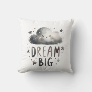 Personalized Dream Big - Custom Name & Birth Stats Throw Pillow