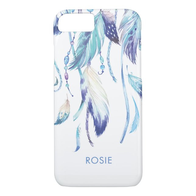 Personalized Dream Catcher Feathers iphone cover (Back)