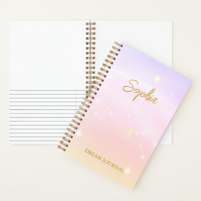 Personalized Dream Journal Notebook Soft Pastel (À l'intérieur)