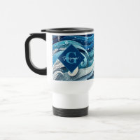 Personalized Dreamy Blue and Frosty Winter Swirls
