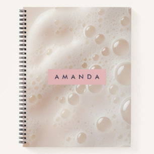 Personalized Dreamy Bubble Soft Beige Notebook