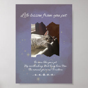 Personalized Dreamy Life Lessons from your Pet  Poster